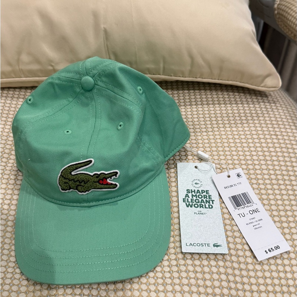 Lacoste Mint Green Cap with Logo